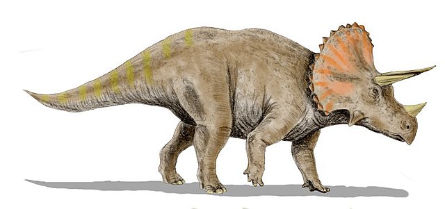 Dinosaurio Triceratops animado